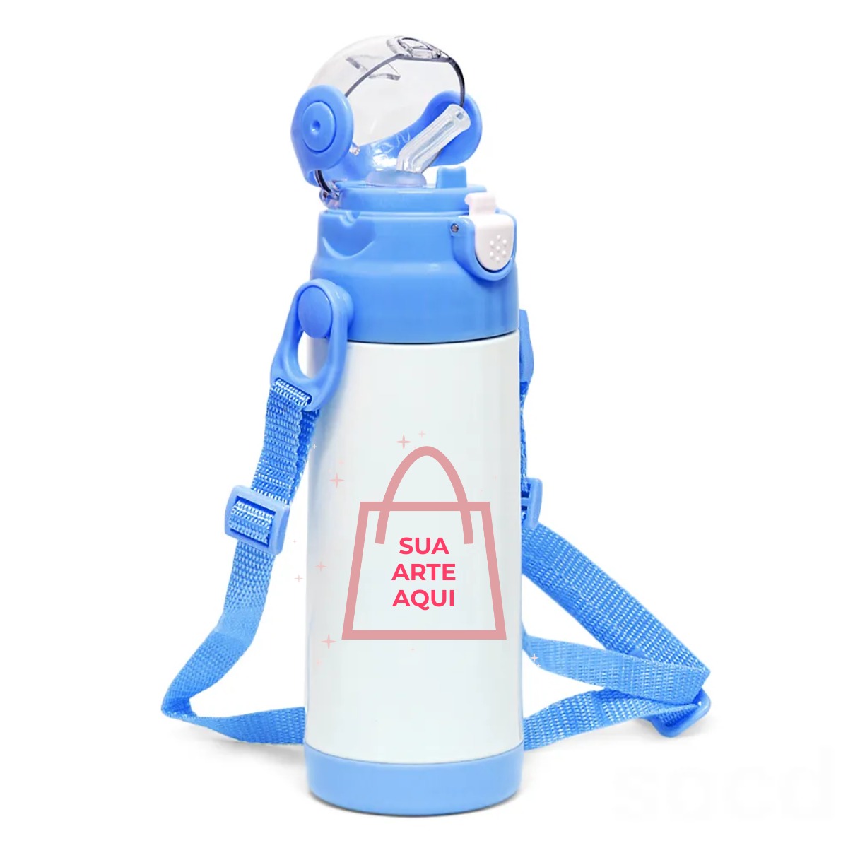 GARRAFA TERMICA INFANTIL COM CANUDO